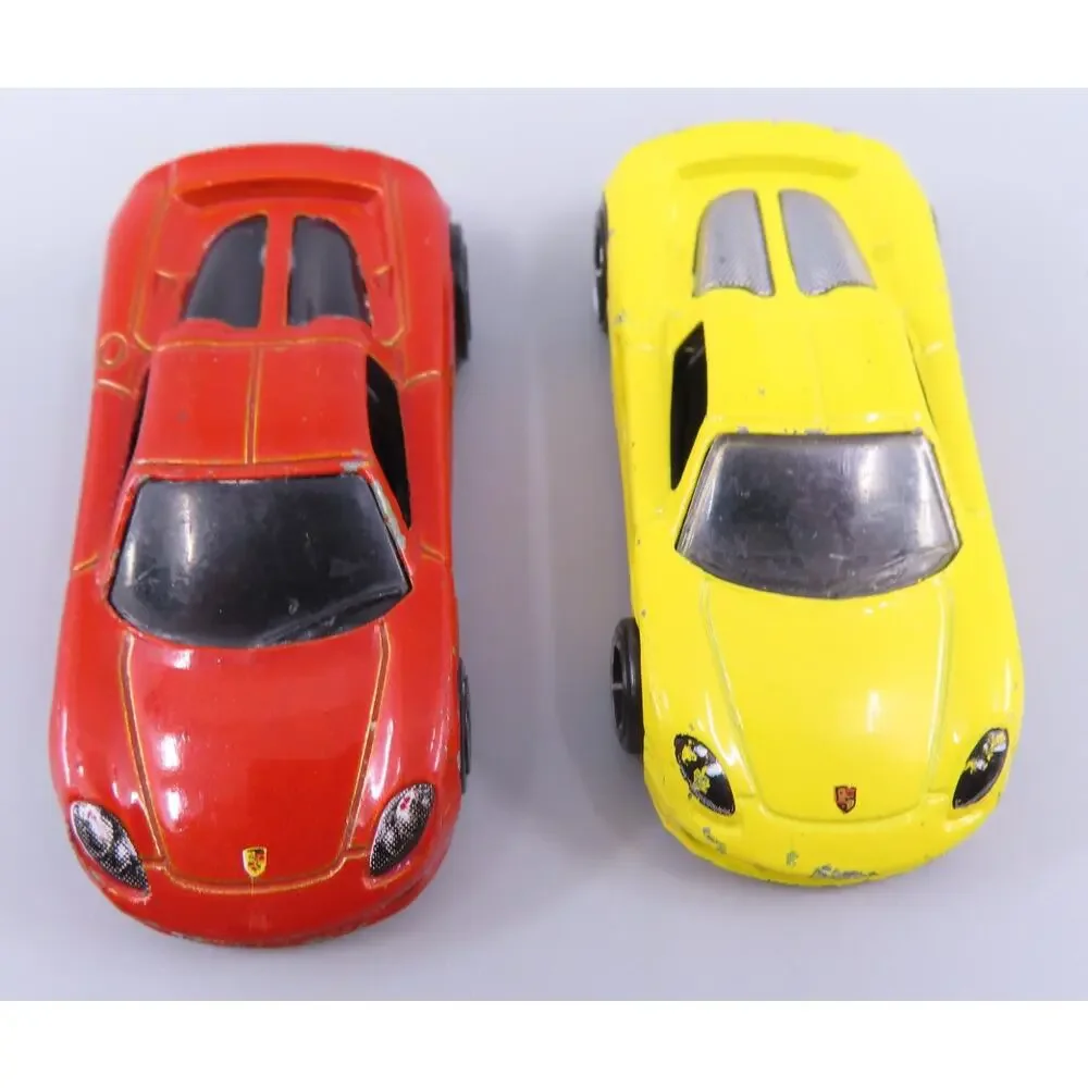 Hot Wheels PORSCHE LOT of 2 Carrera GT / Yellow and Red / 2006 Diecast 1:64